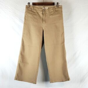 Levis Classic Wide Leg Crop In Tan‎
